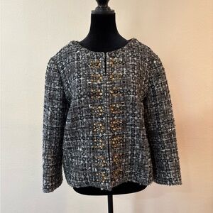Boden Limited Edition Tweed Jacket with Gold Details